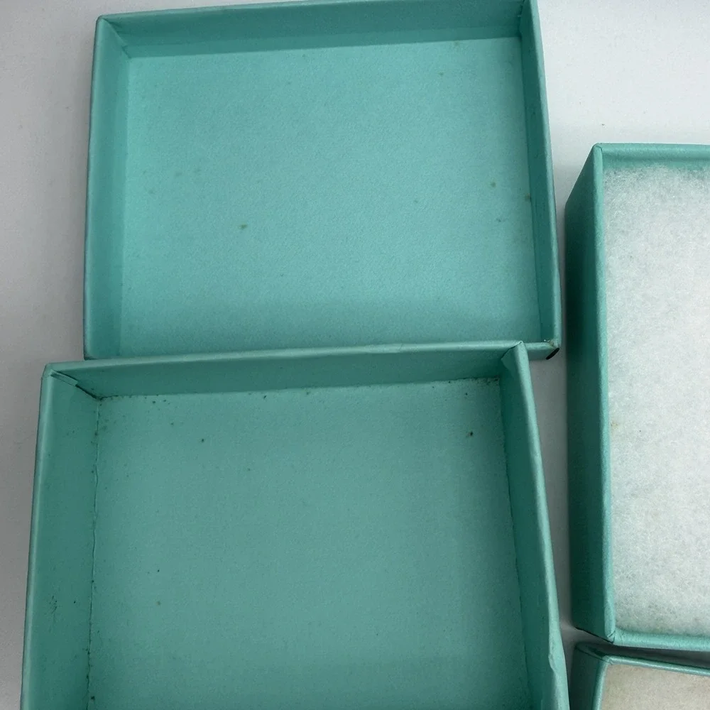 EMPTY Tiffany & Co Blue Jewelry Cardboard Gift Boxes Lot of 3